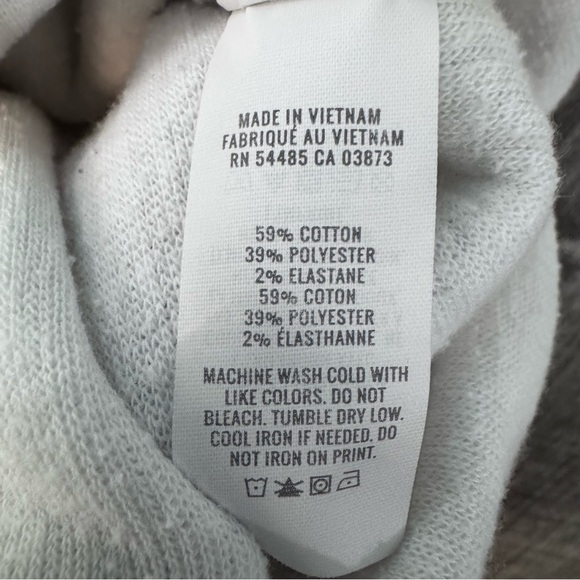 Aerie Wonder Textured V Neck Sweatshirt White Oversized Off Shoulder Womens XL - Picture 7 of 8